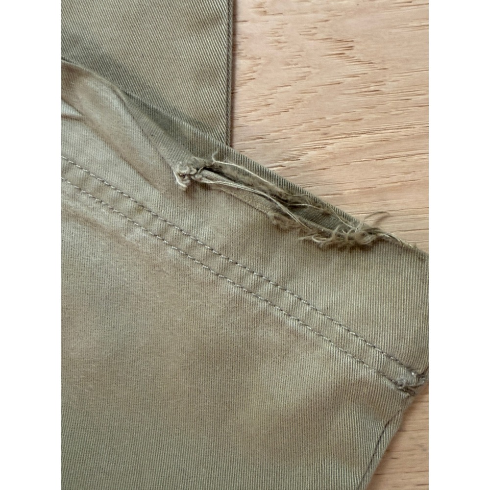Abercrombie & Fitch Flare Pants Womens 4R Khaki Tan Vintage Low Rise Y2K Cotton - Picture 3 of 13